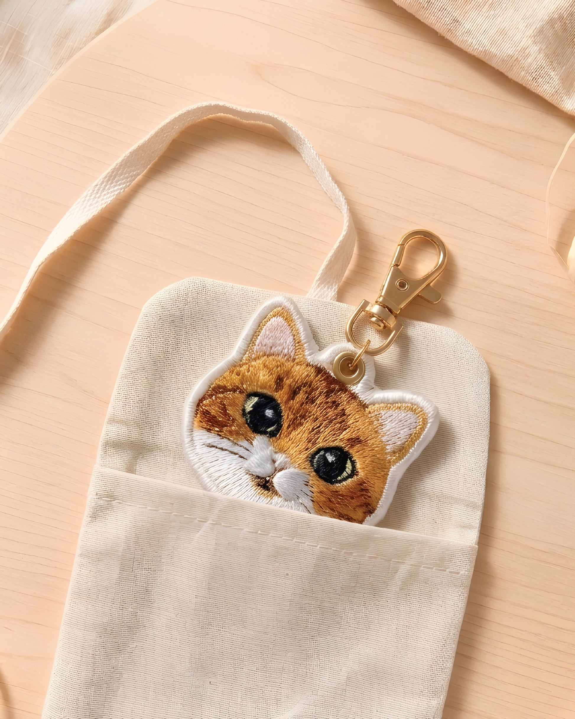 超萌客製寵物刺繡 Keychain｜你家主子插畫風模樣 + 超萌肉球顏色 + 名字 Meow by Catitude
