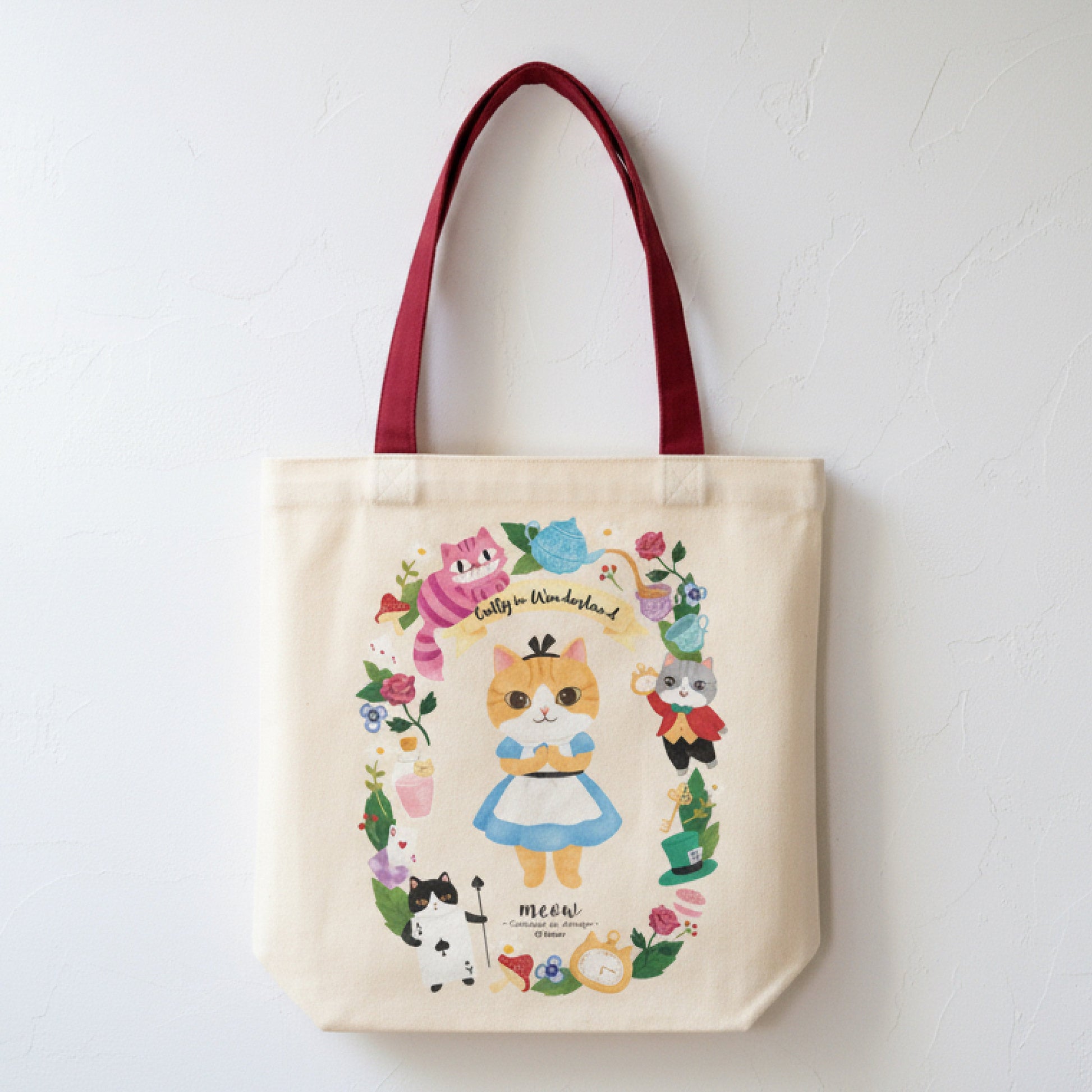 Meow Catty in wonderland Tote bag Meow by Catitude