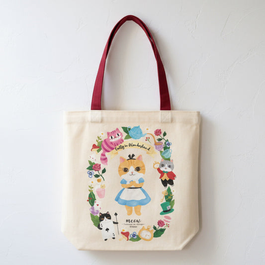 Meow Catty in wonderland Tote bag Meow by Catitude