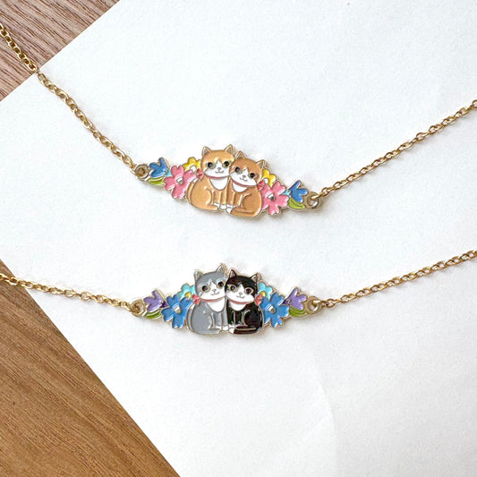 Meow 雙貓花園頸鏈 Meow by Catitude
