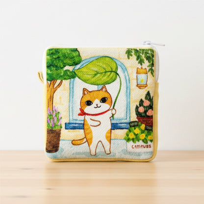 Meow 午後散步貓貓方形小物袋 Meow by Catitude