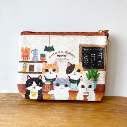 Meow 咖啡店貓貓拉鍊小物袋 Meow by Catitude