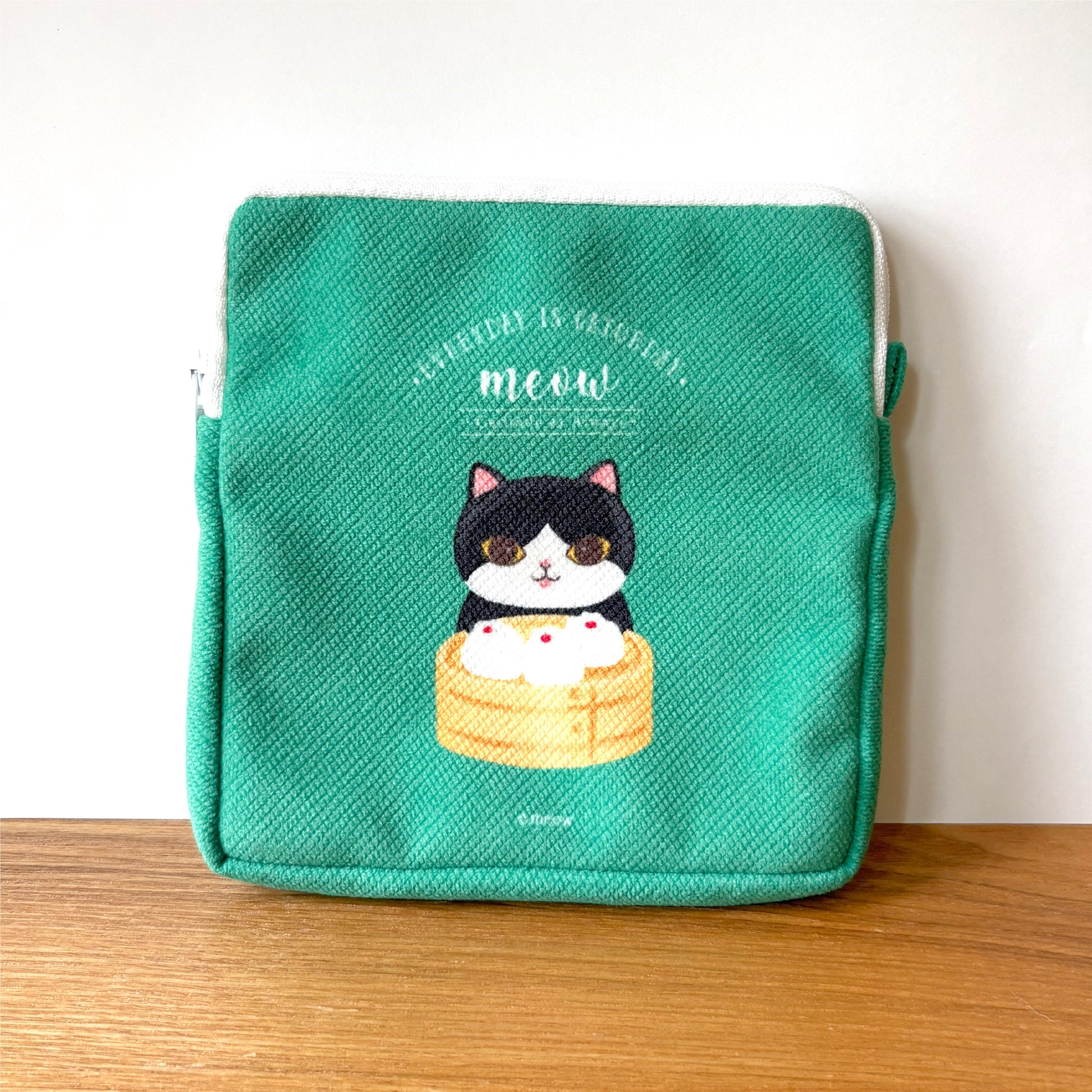 Meow 香港限定飲茶遊港方形化妝袋小物包 Meow by Catitude