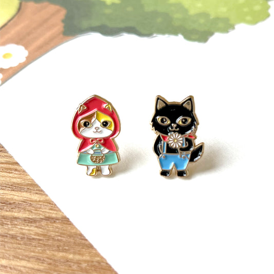 Meow 小紅帽貓與大黑狼貓耳環 Meow by Catitude