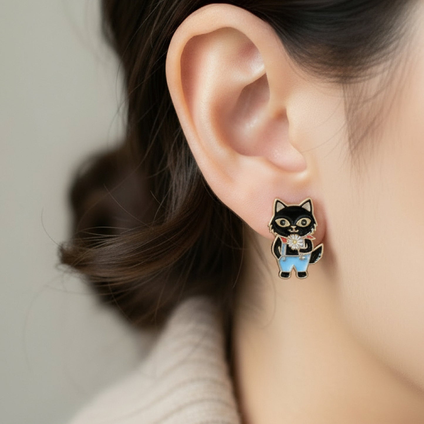 Meow 小紅帽貓與大黑狼貓耳環 Meow by Catitude