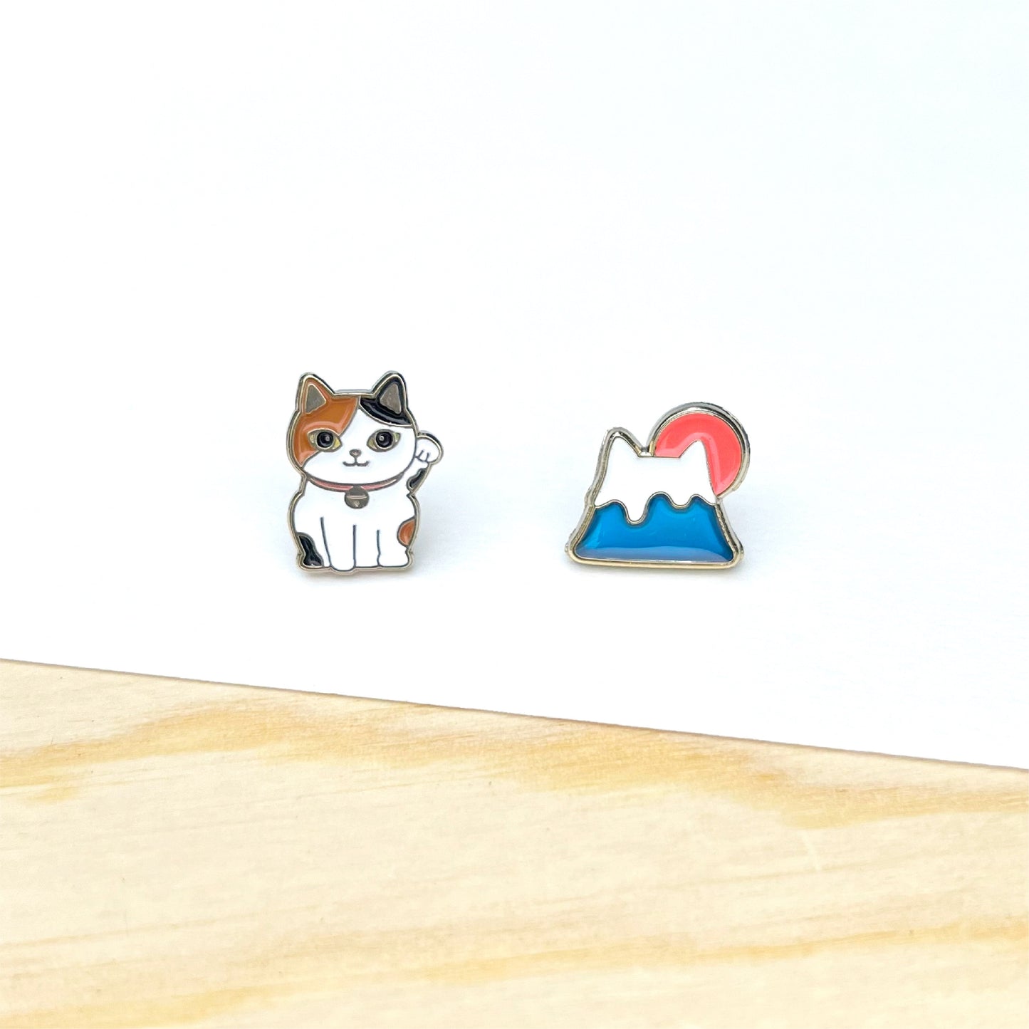 Meow 招財貓與富士山貓耳環 Meow by Catitude