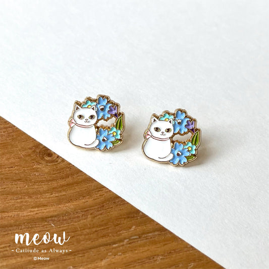 Meow 白貓花花耳環 Meow by Catitude