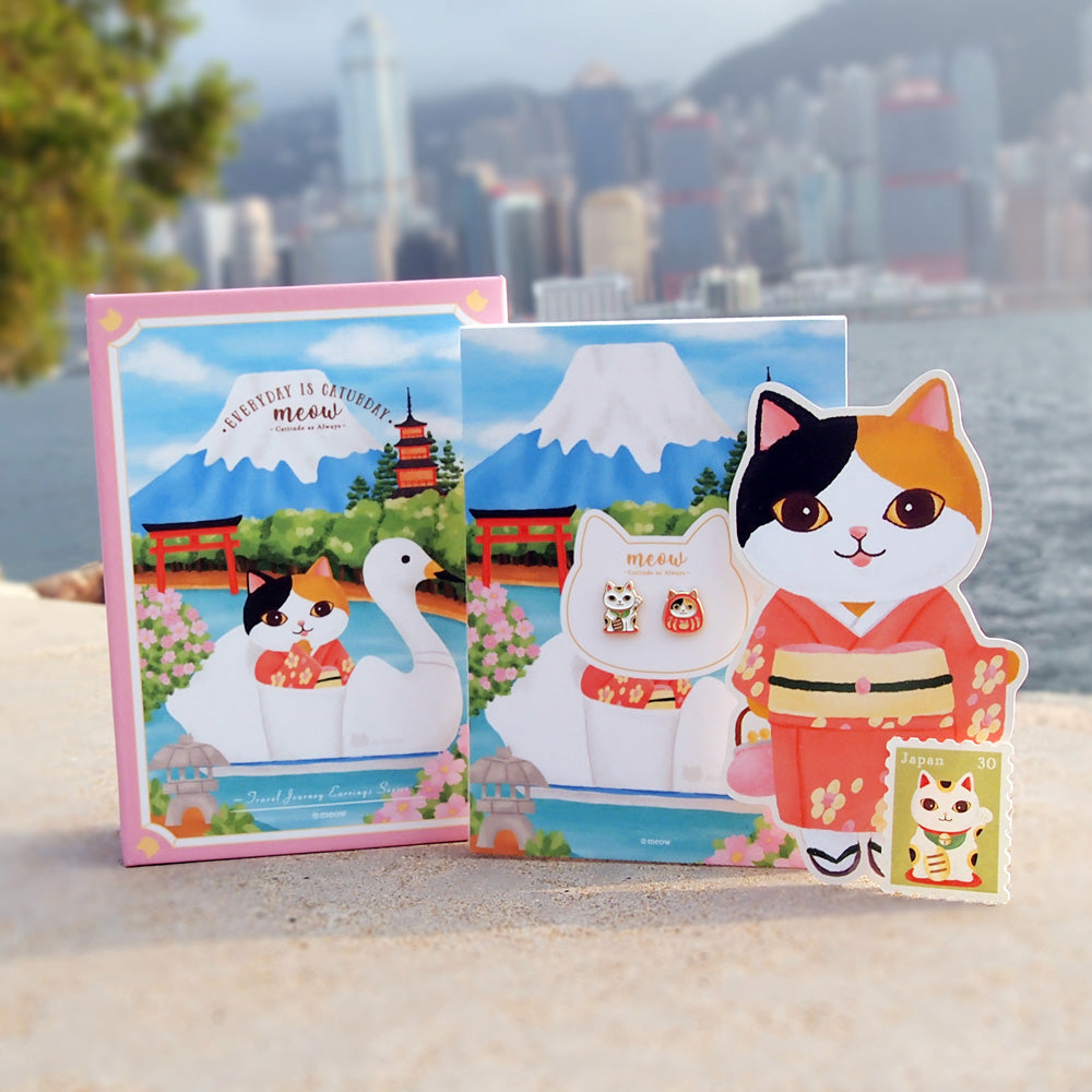 Meow 日本招財貓和達摩貓耳環 Meow by Catitude