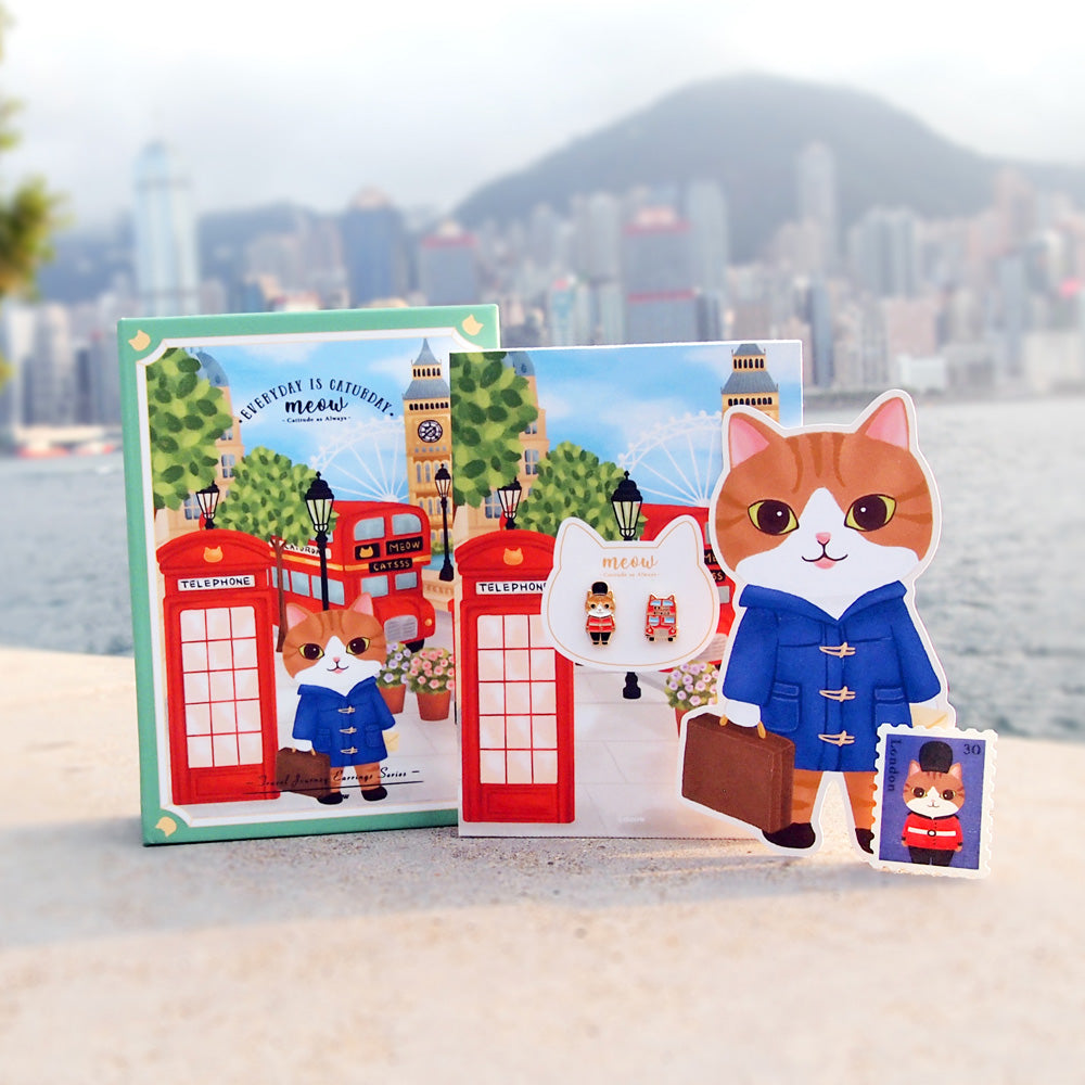Meow 英國御林軍貓和貓巴士耳環 Meow by Catitude