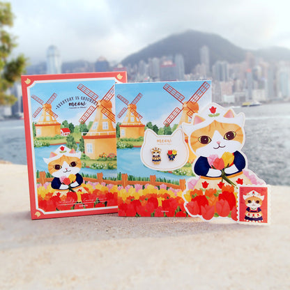 Meow 荷蘭民族服飾貓和鬱金香耳環 Meow by Catitude