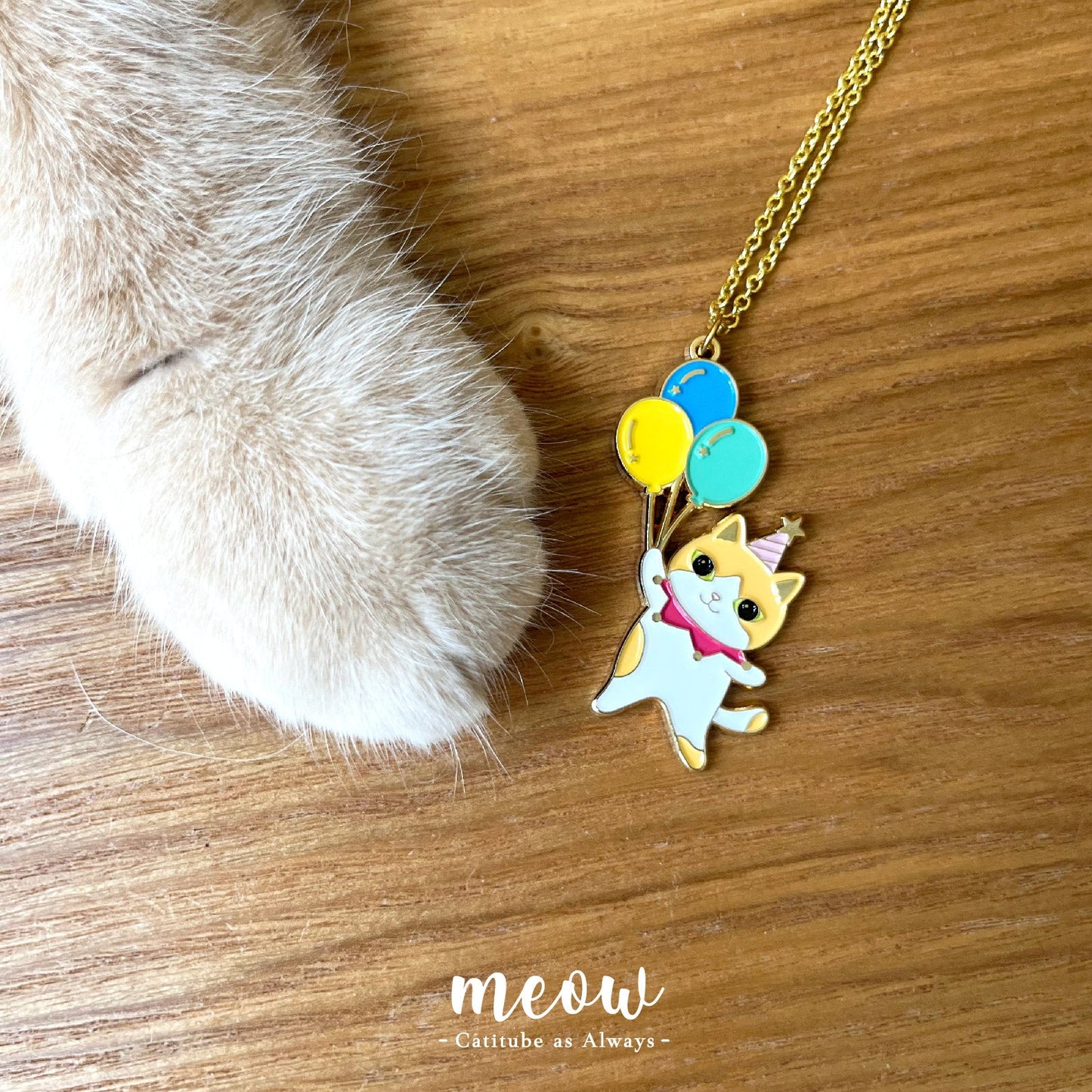 Meow 氣球貓項鍊 Meow by Catitude