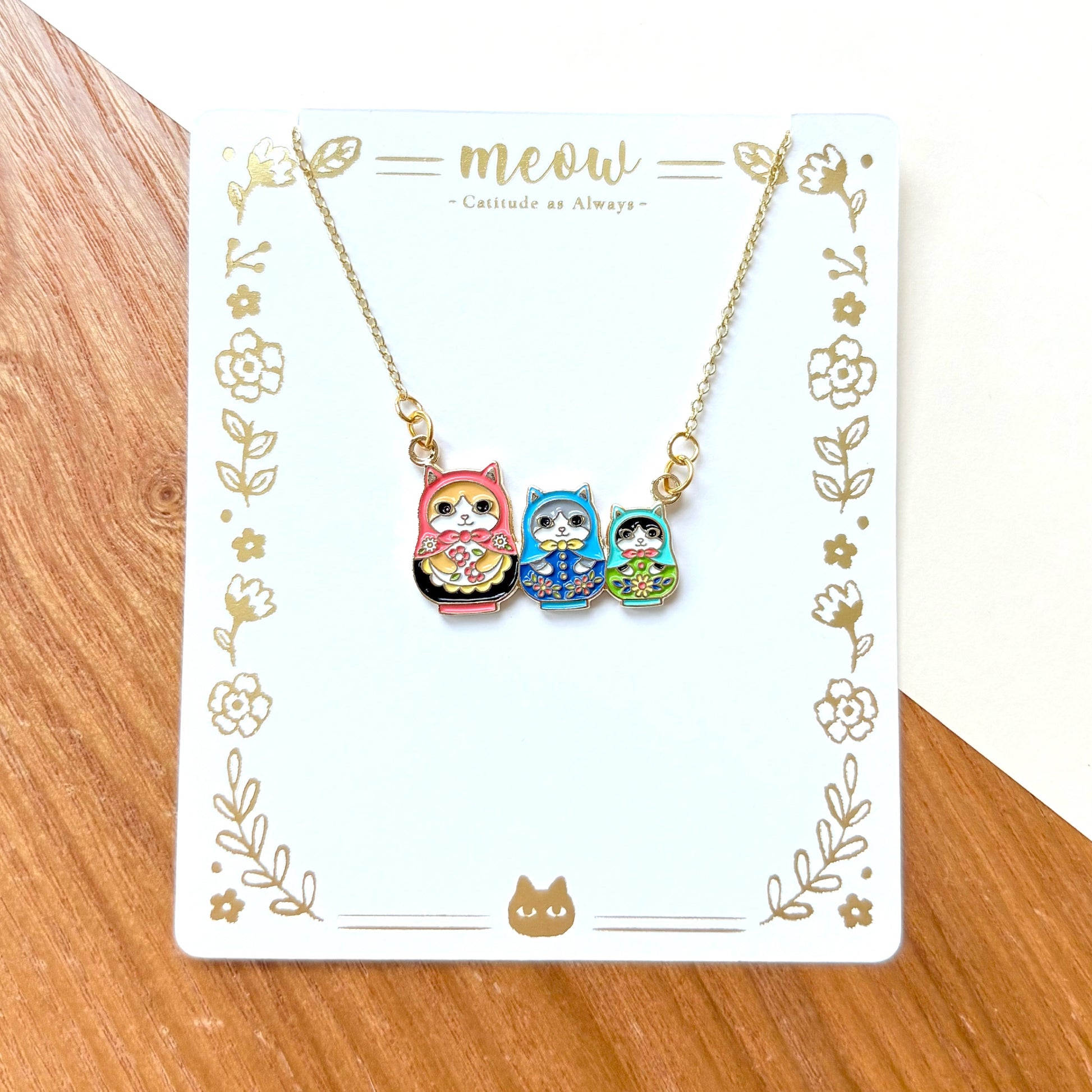 Meow 俄羅斯娃娃貓項鍊 Meow by Catitude
