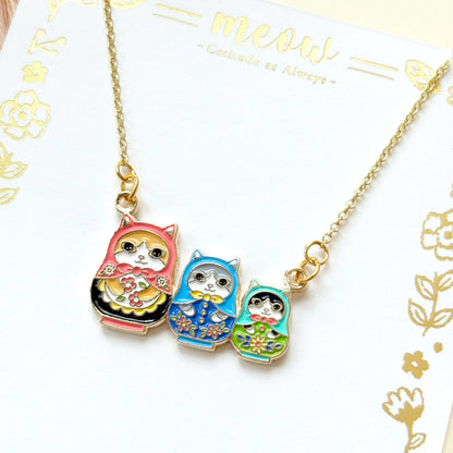 Meow 俄羅斯娃娃貓項鍊 Meow by Catitude