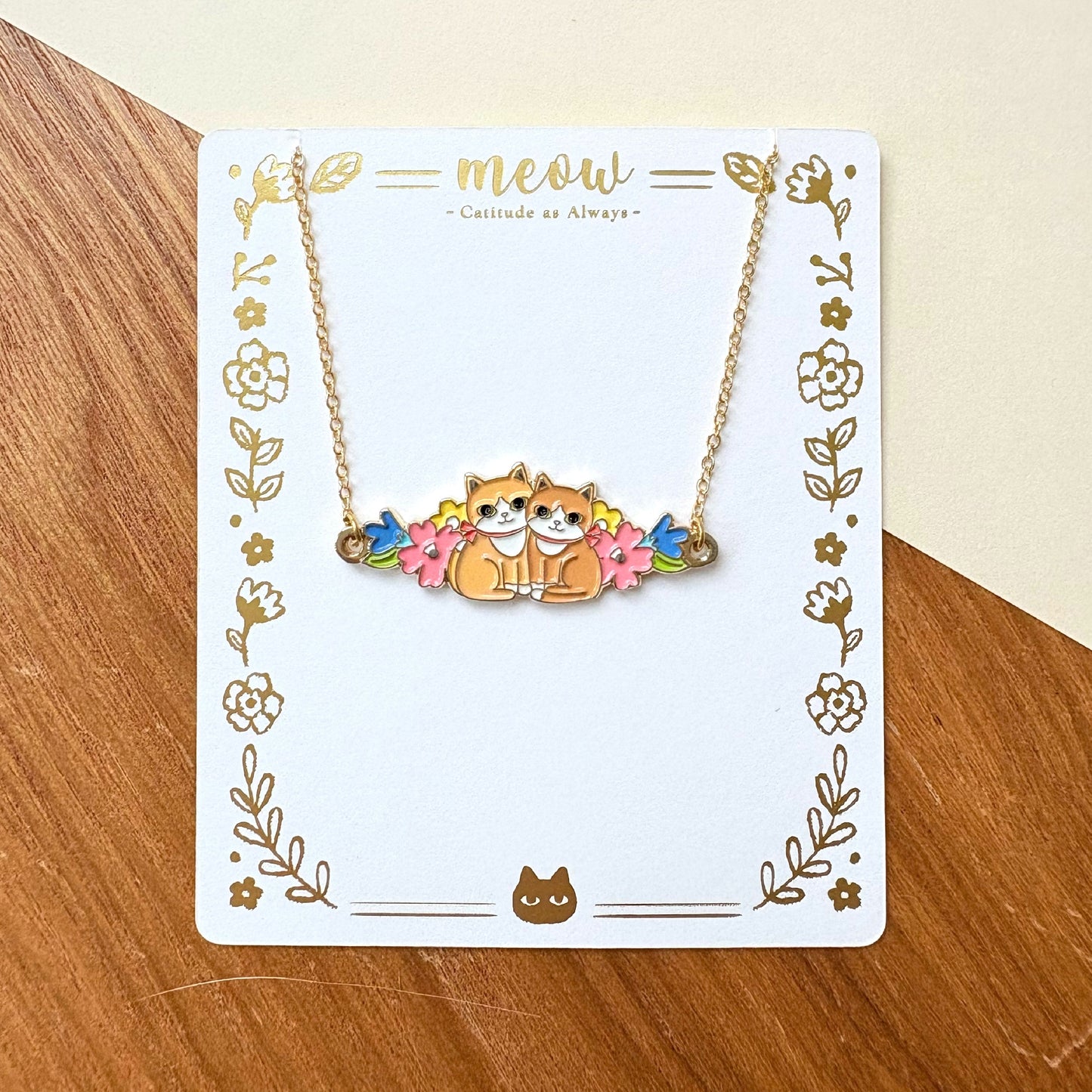 Meow 雙貓花園頸鏈 Meow by Catitude