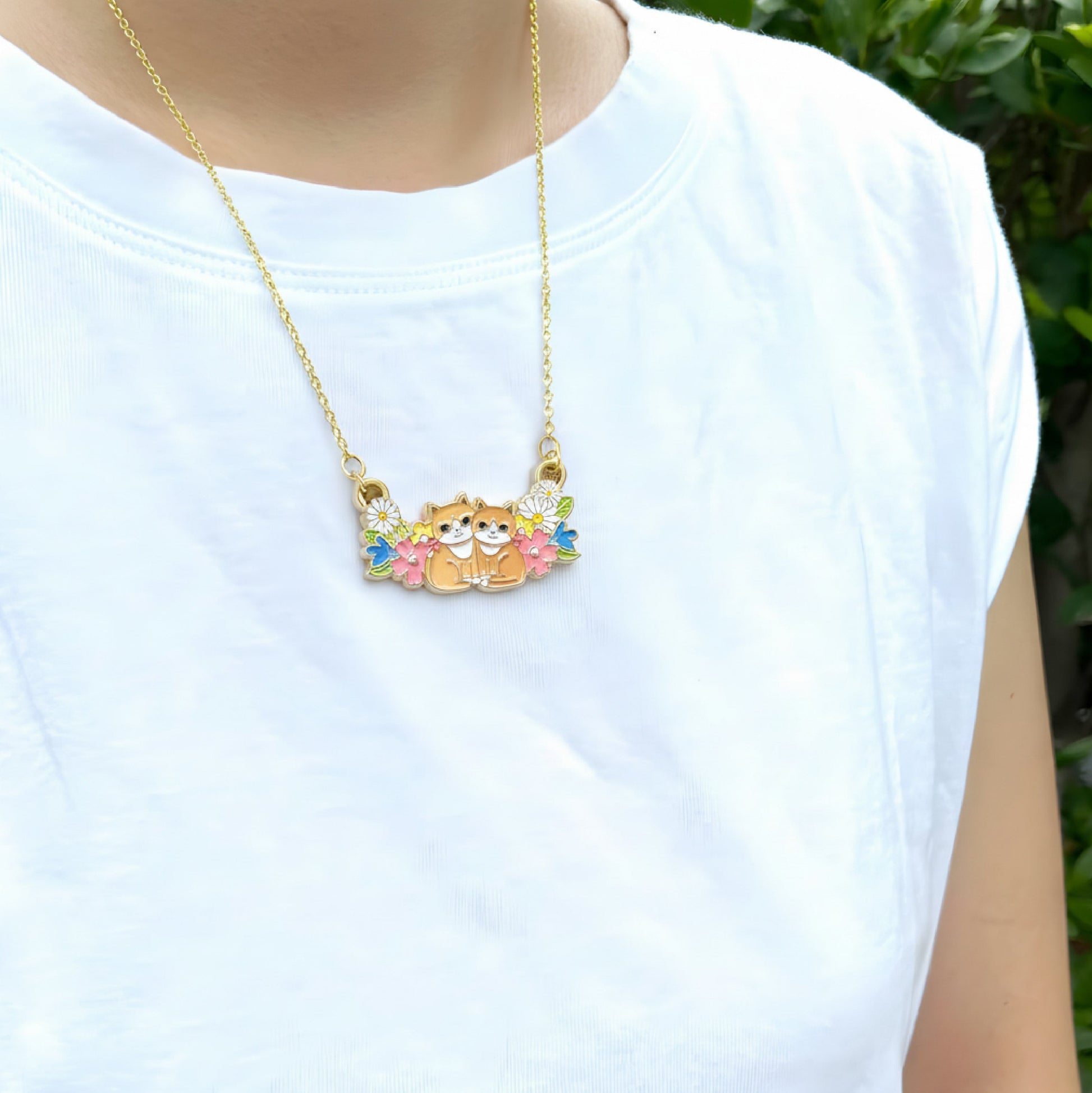 Meow 雙貓花園頸鏈 Meow by Catitude