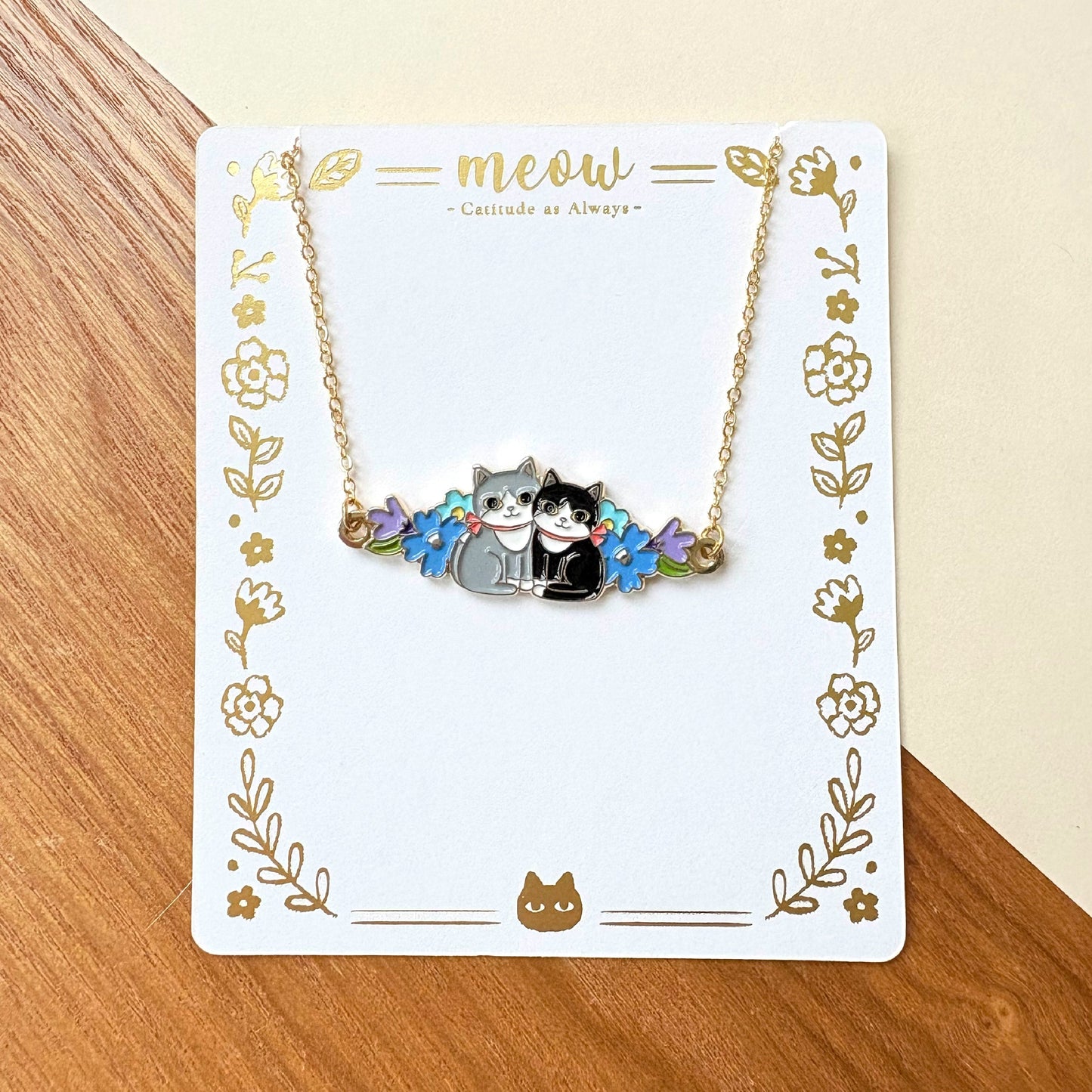 Meow 雙貓花園頸鏈 Meow by Catitude