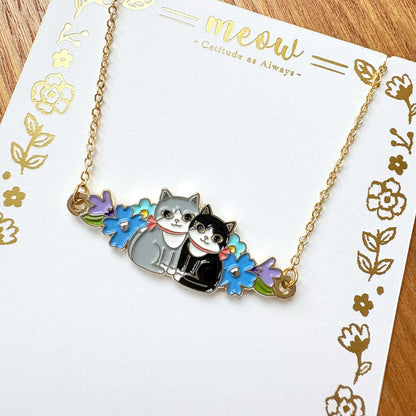 Meow 雙貓花園頸鏈 Meow by Catitude