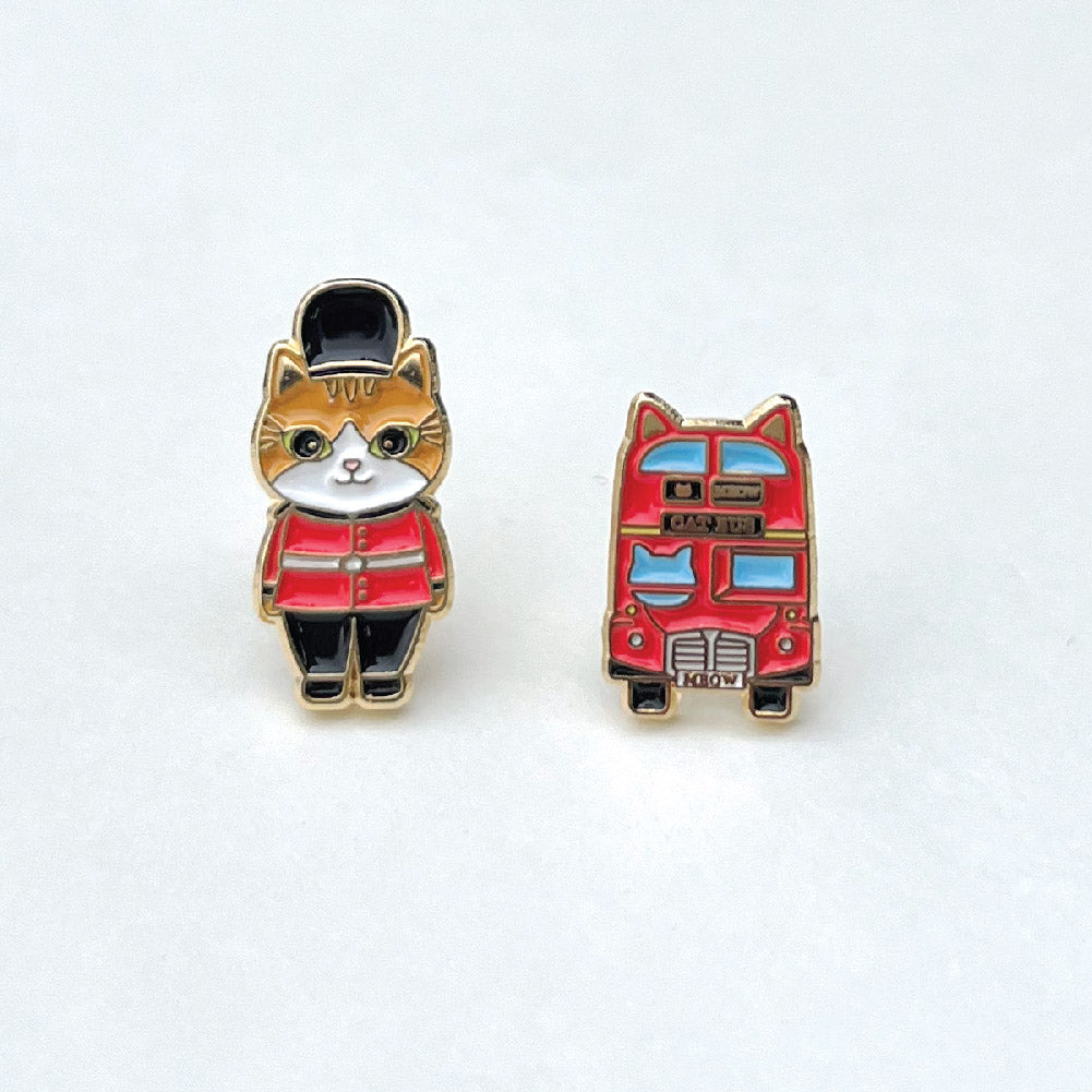 Meow 英國御林軍貓和貓巴士耳環 Meow by Catitude