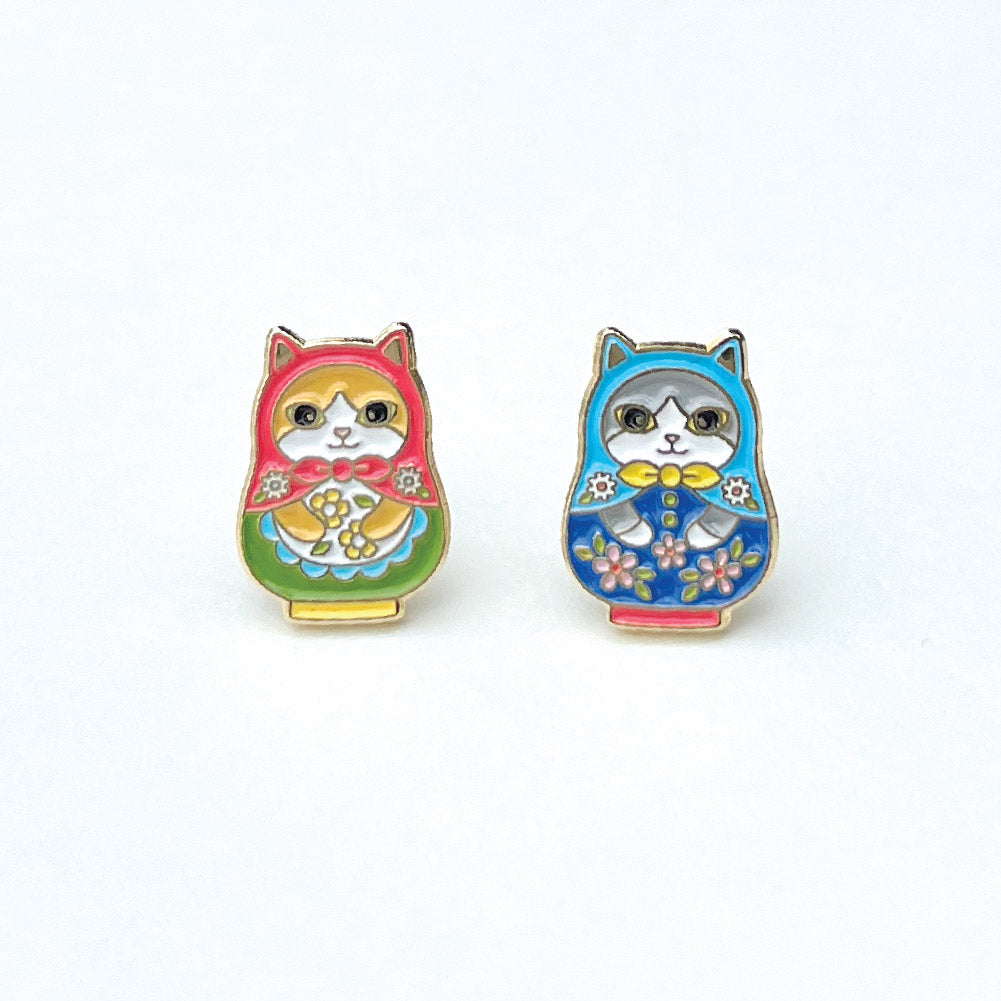 Meow 俄羅斯娃娃貓耳環 Meow by Catitude