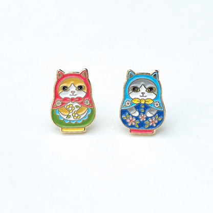 Meow 俄羅斯娃娃貓耳環 Meow by Catitude