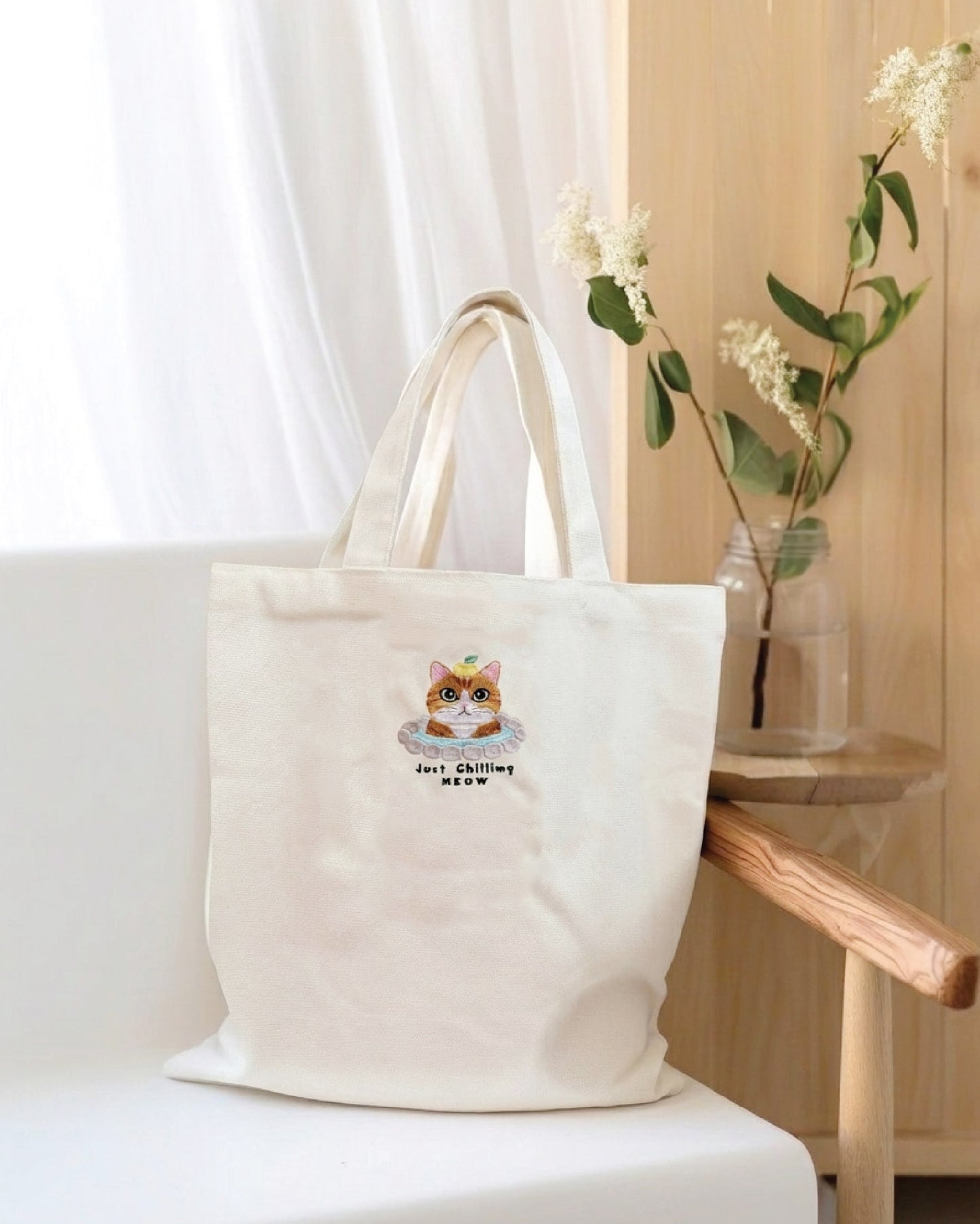 Meow 客製溫泉貓 Tote Bag Meow by Catitude