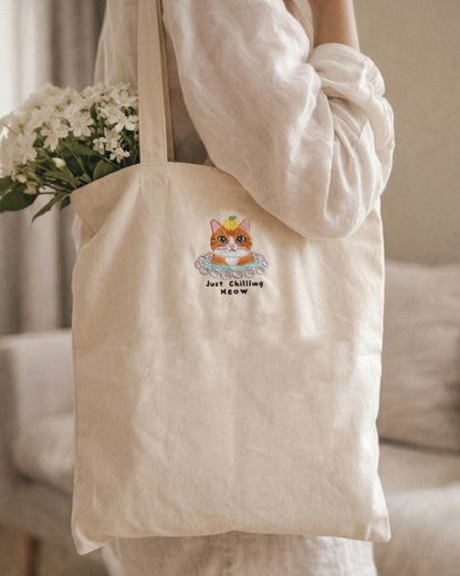 Meow 客製溫泉貓 Tote Bag Meow by Catitude