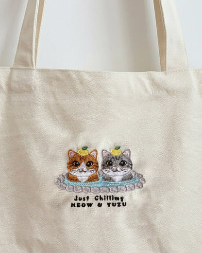Meow 客製溫泉貓 Tote Bag Meow by Catitude