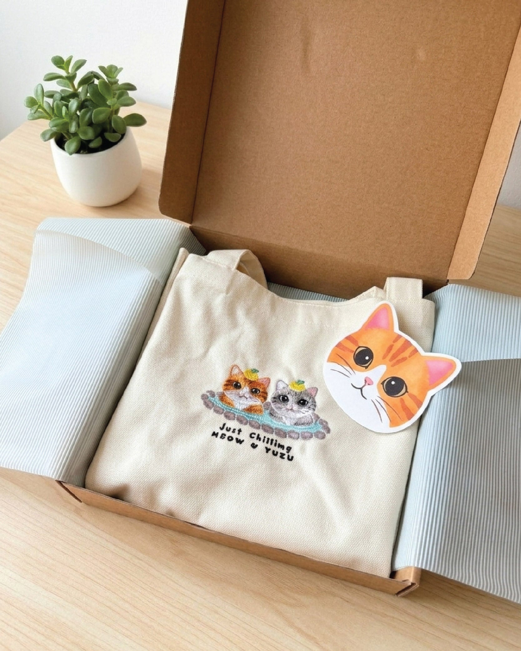 Meow 客製溫泉貓 Tote Bag Meow by Catitude