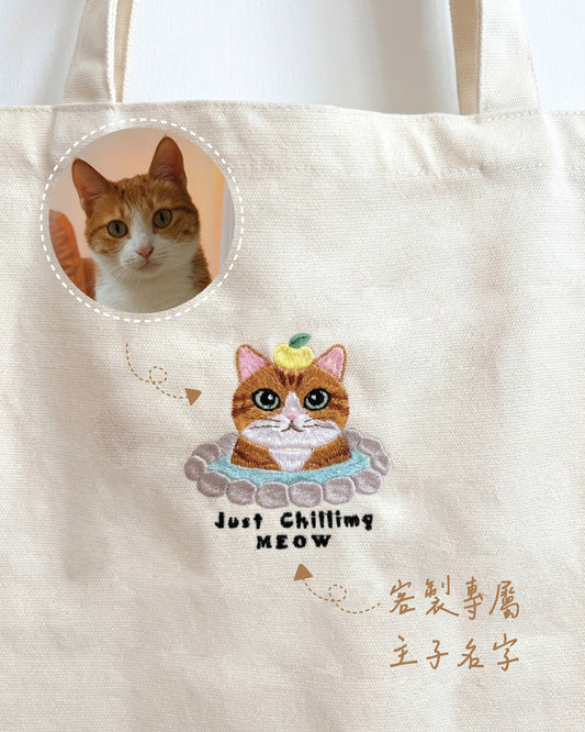 Meow 客製溫泉貓 Tote Bag Meow by Catitude