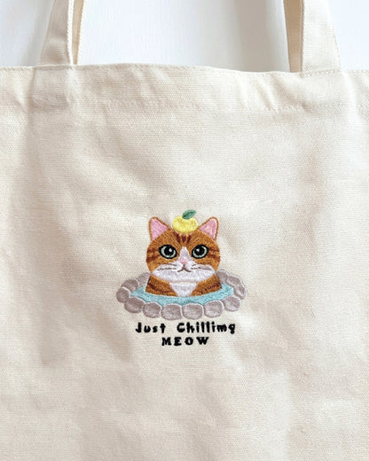 Meow 客製溫泉貓 Tote Bag Meow by Catitude