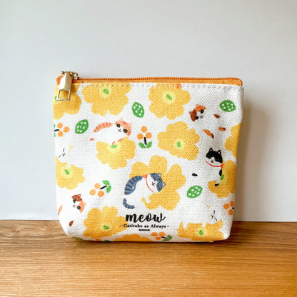 Meow 北歐花花圖案貓貓拉鍊小物袋 Meow by Catitude
